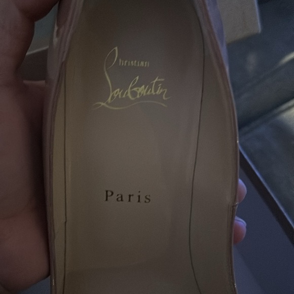 NIB CHRISTIAN LOUBOUTIN Patent Leather Privé Open Toe Pump 120 - Picture 9 of 16